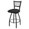 Holland Bar Stool Co 30" Swivel Bar Stool, Black Wrinkle, Graph Coal Seat X810 - alternate 1